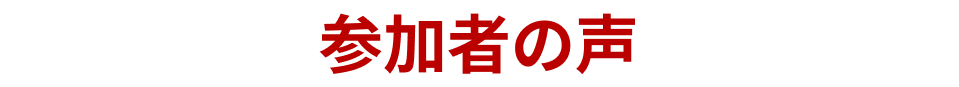 参加者の声